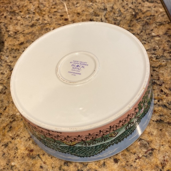 Napa Valley Sara Barnes Block Spal - Serving Bowl Four Seasons vintage 1983 - Picture 8 of 11